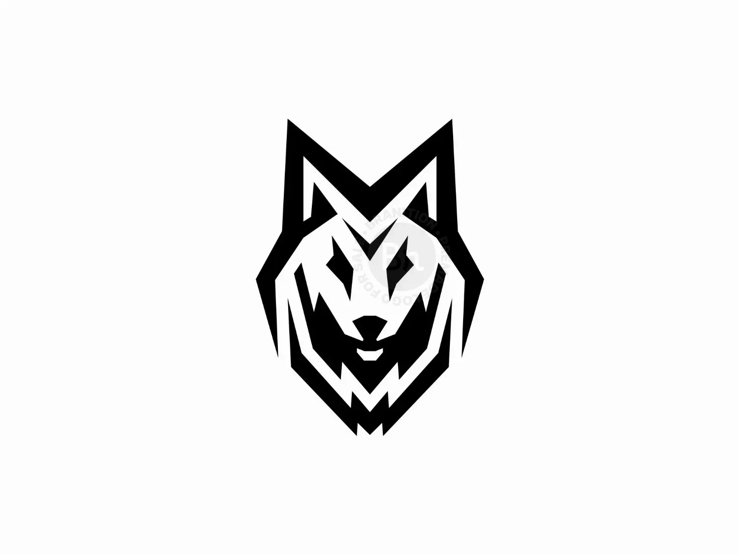 Wolf Or Dog Geometric Logo