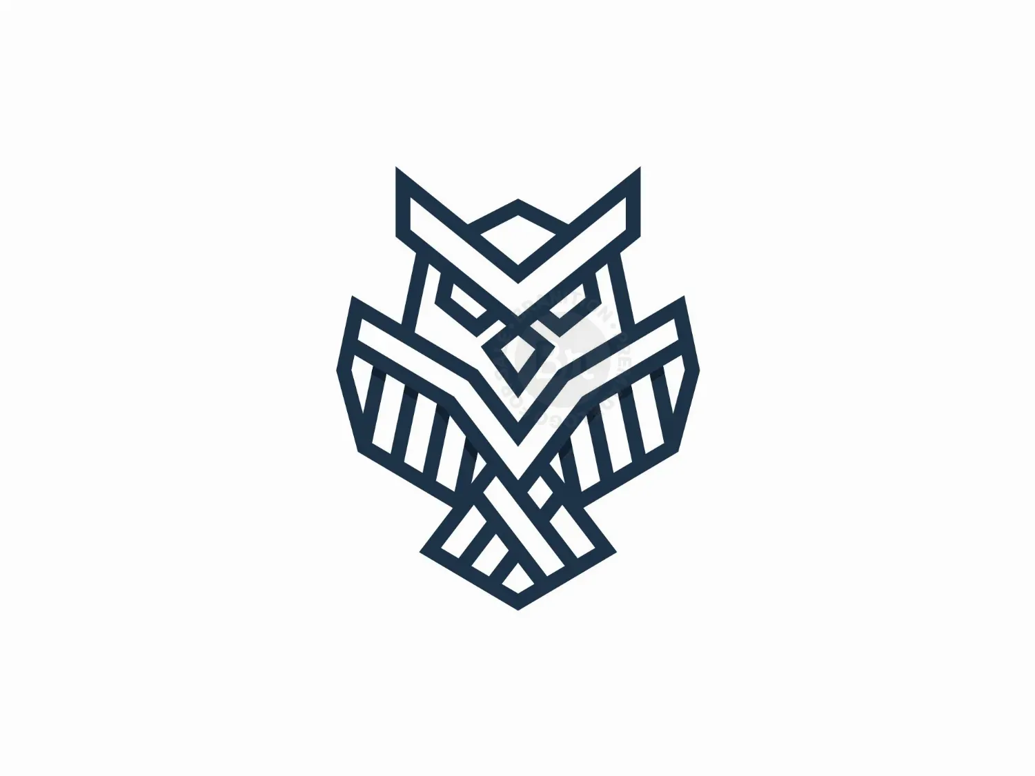 Owl Line Geometric Logo