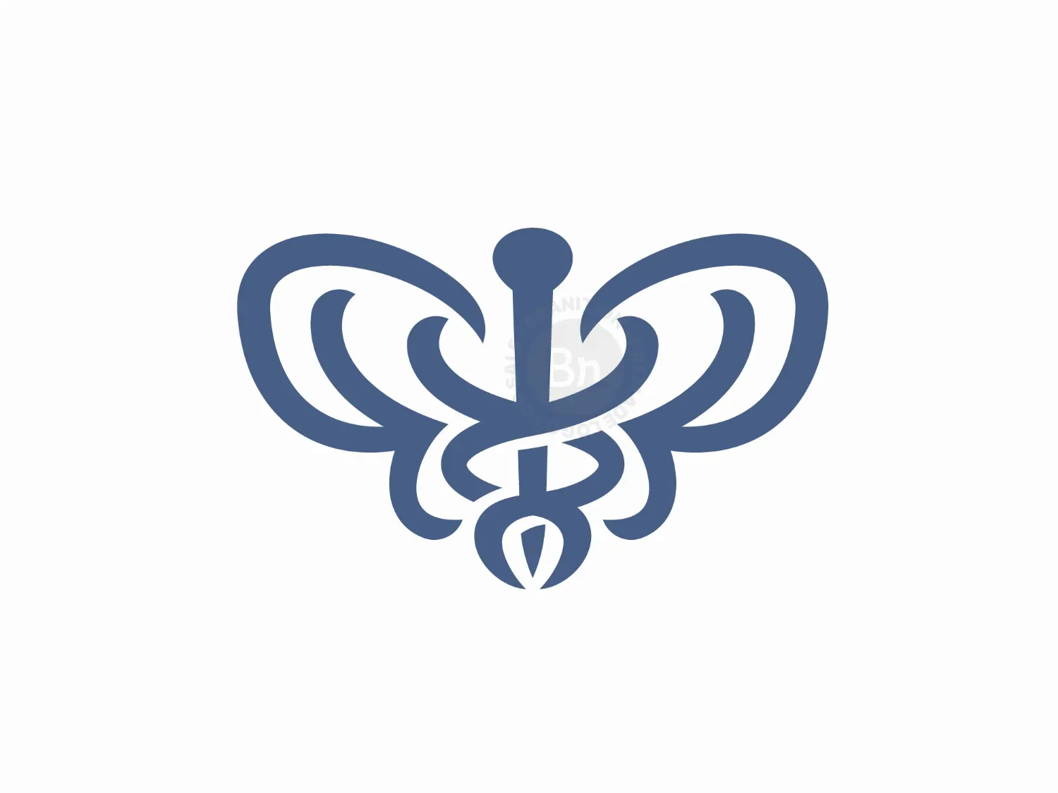 Buttefly Caduceus Logo