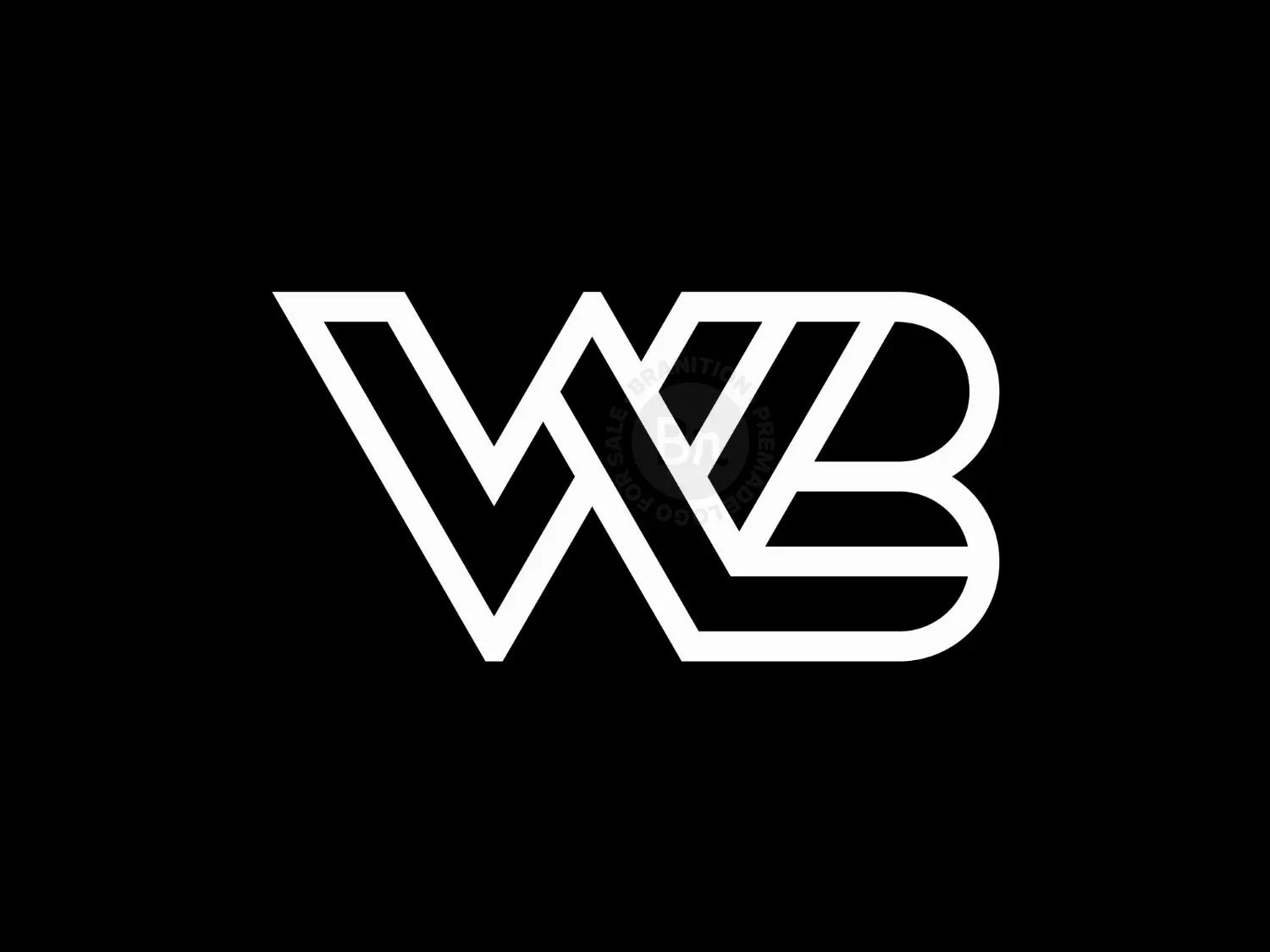 Initial Wb Modern Logo