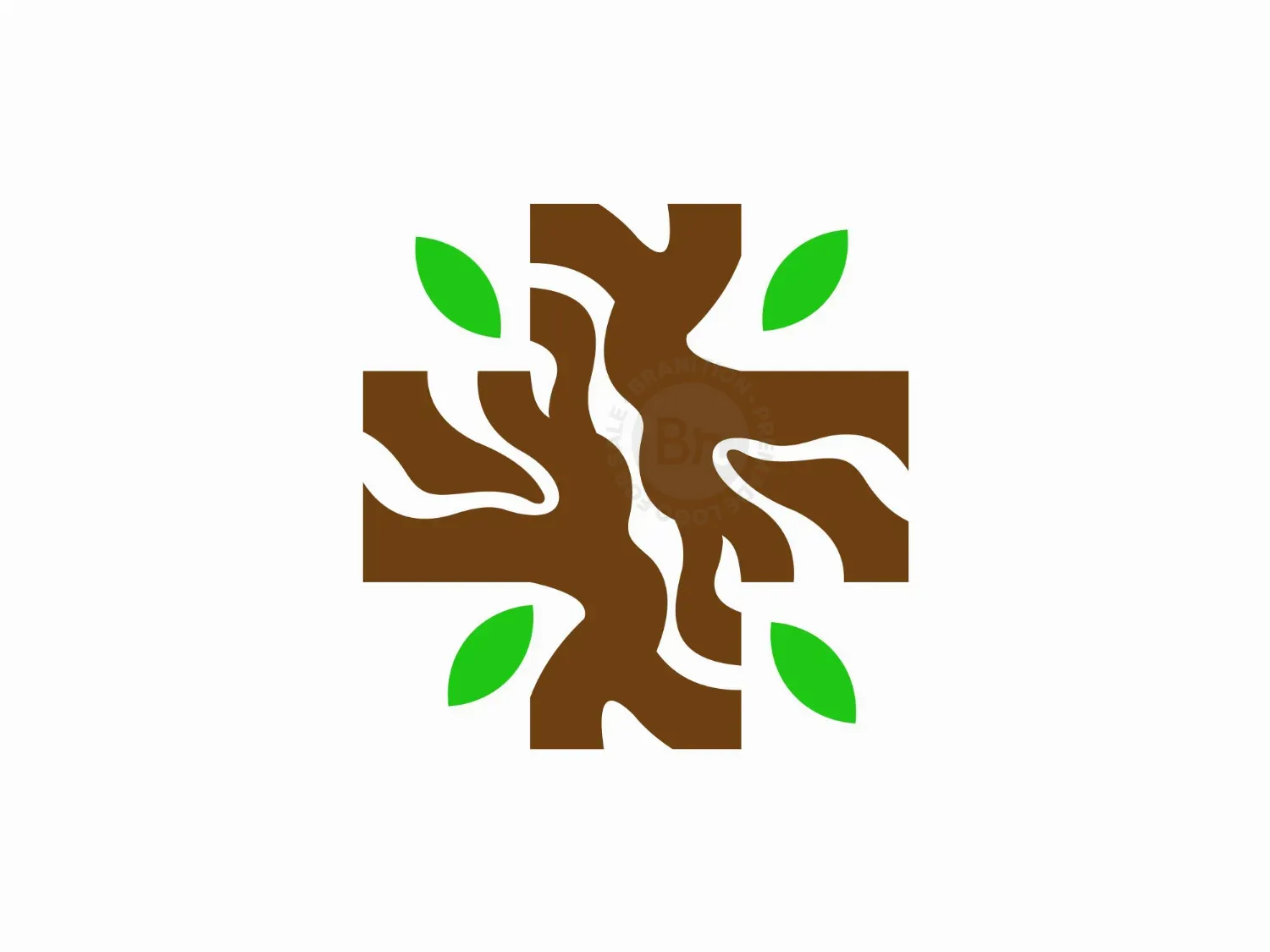 Plus Medical Branch Leaf Logo