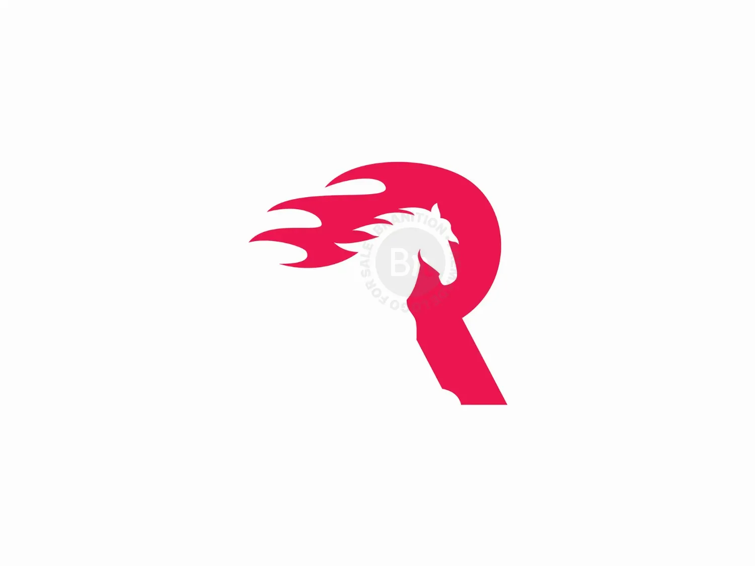 Letter R Horse Logo