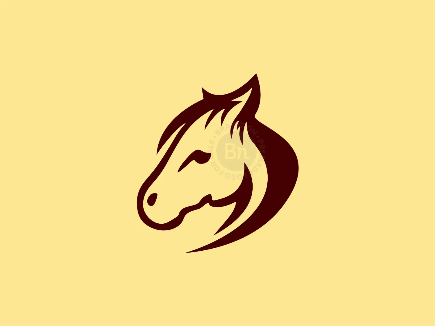 Glancing Horse Head Logo