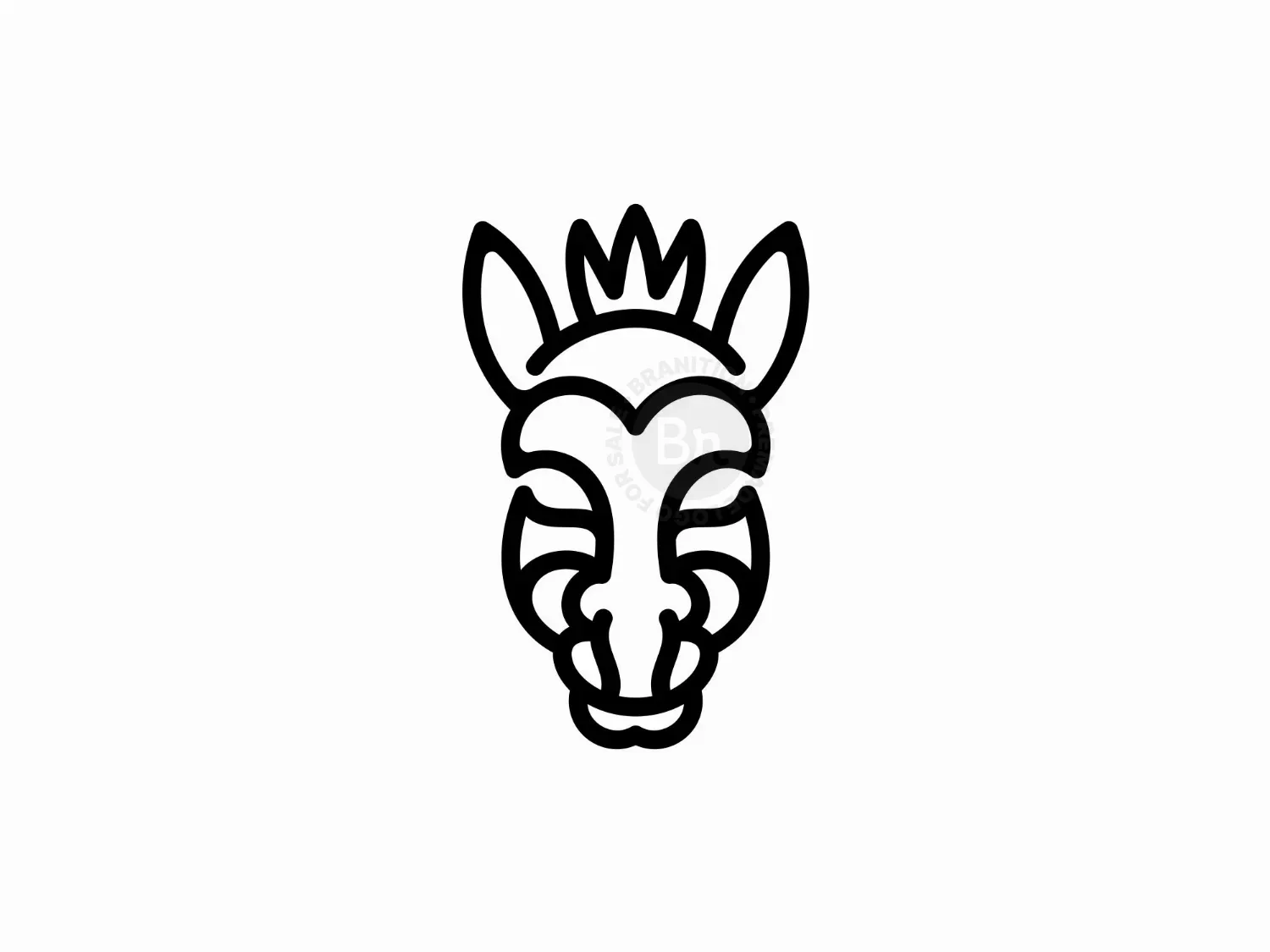 Head Donkey Simple Logo