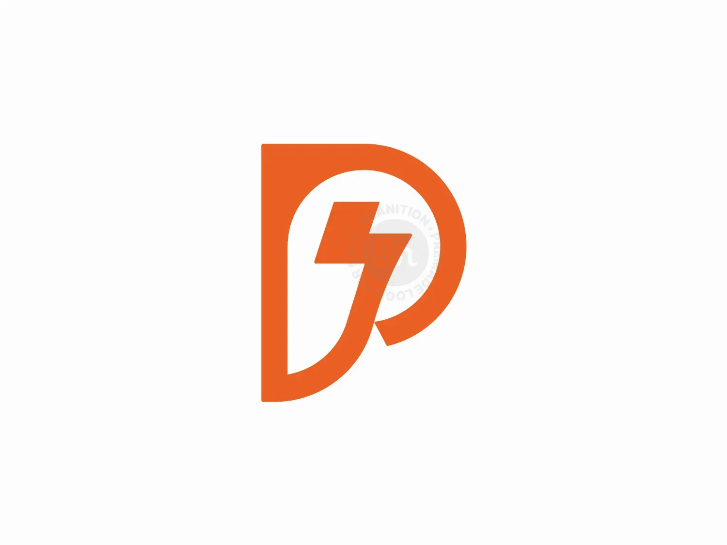 Letter P Lightning Logo