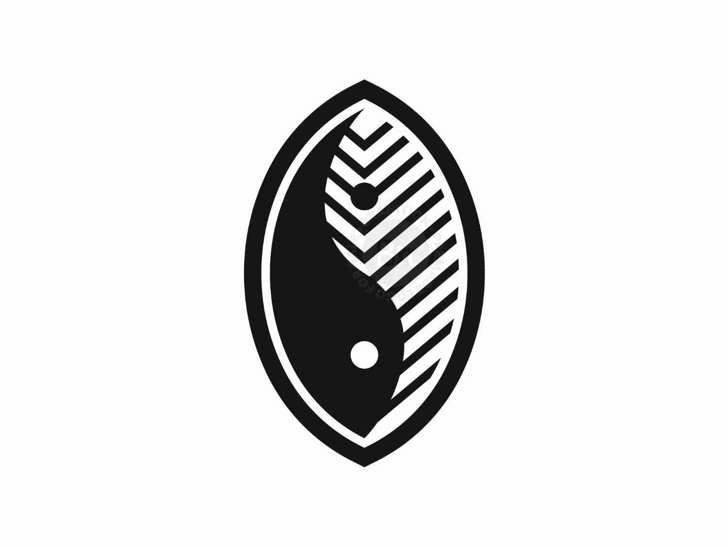 Yin Yang Leaf Logo