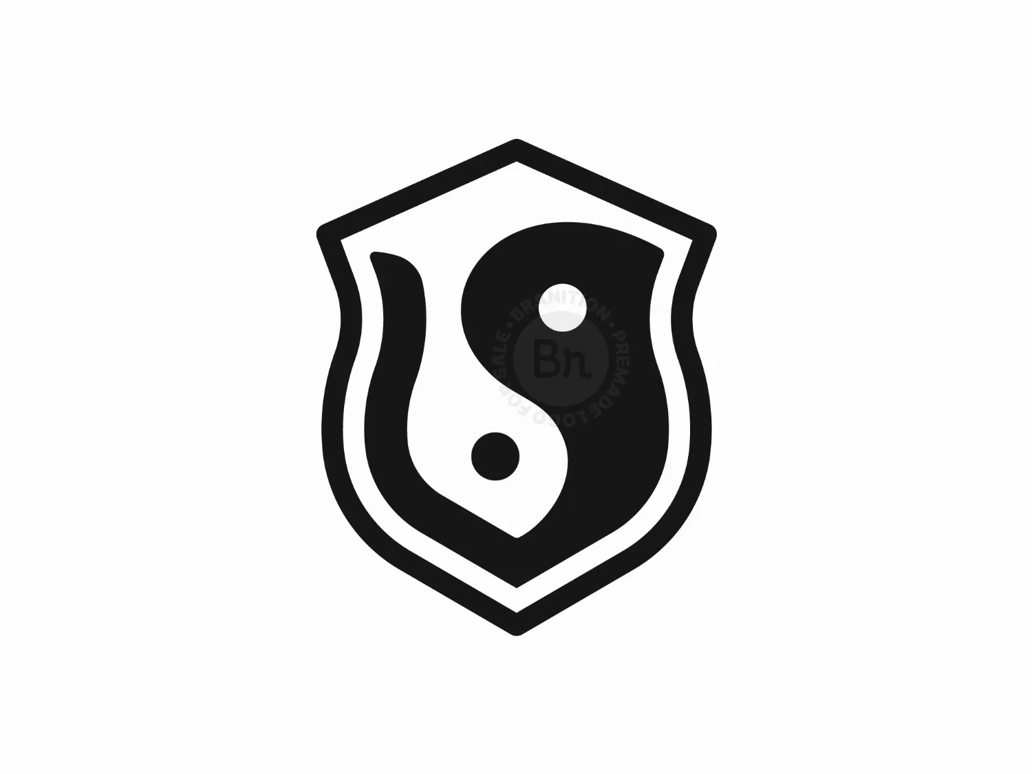 Yin Yang Shield Logo