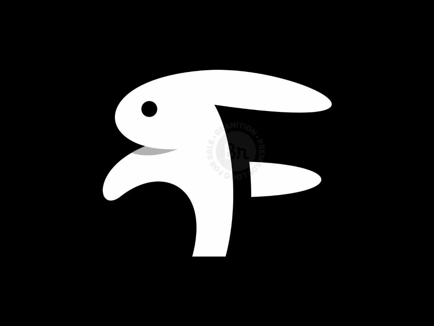 Letter F Rabbit Logo