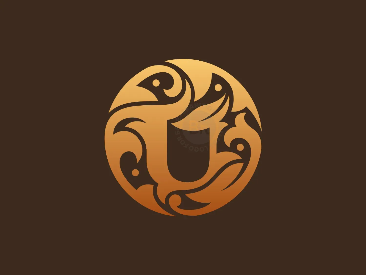 Letter U Ornament Logo