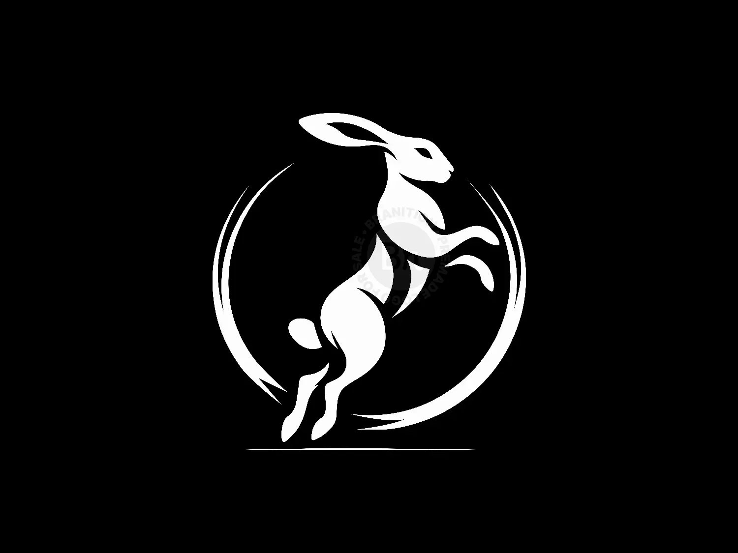 Modern White Rabbit Logo