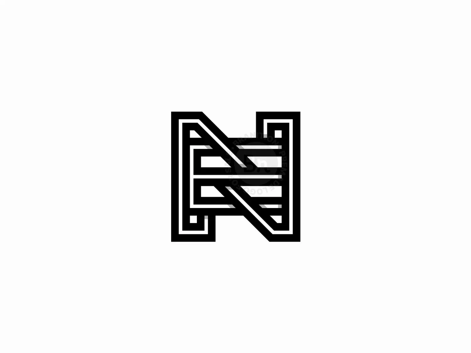 ne initials design logo 12