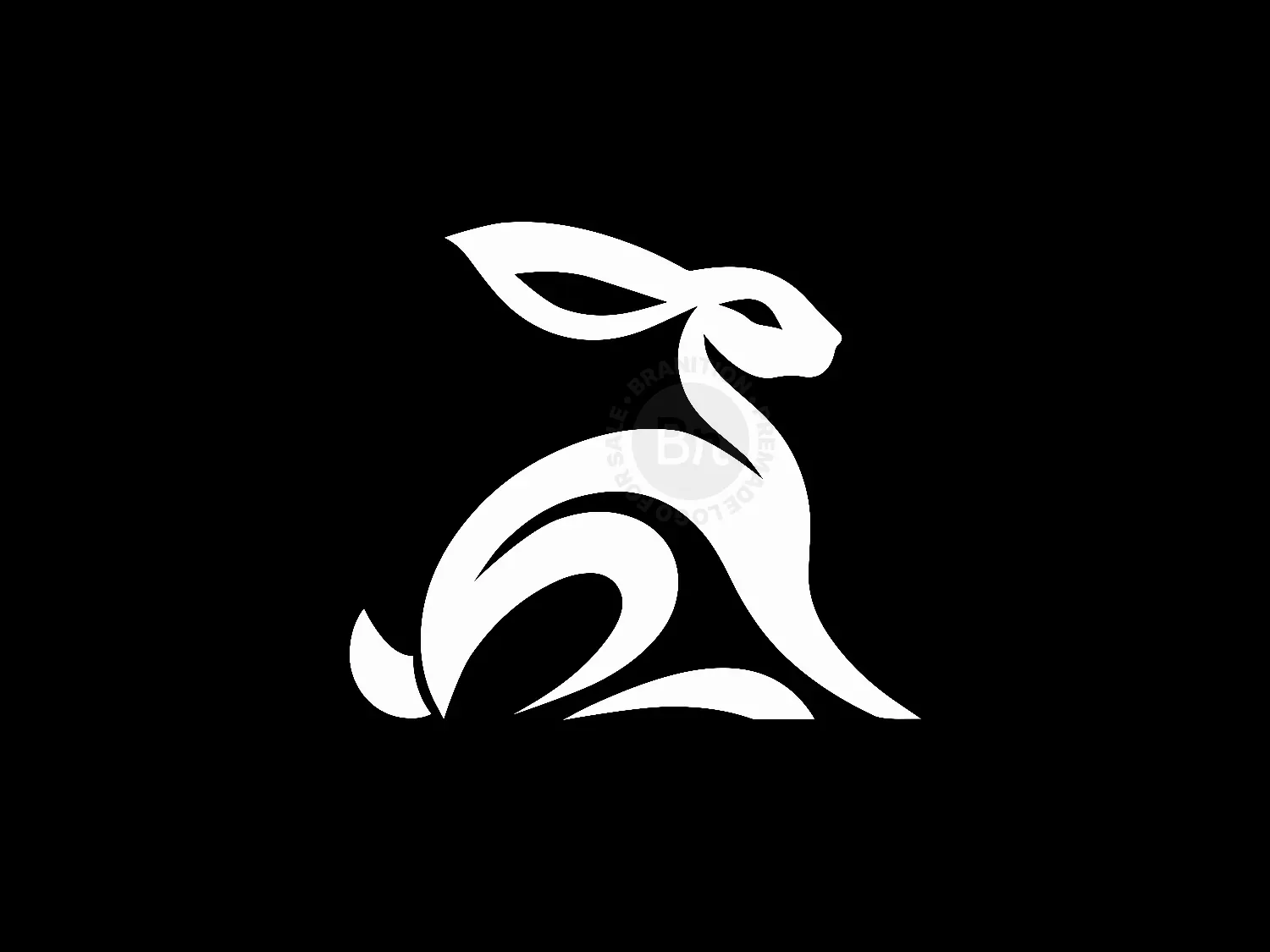 Abstract And Elegant Rabbit Logo