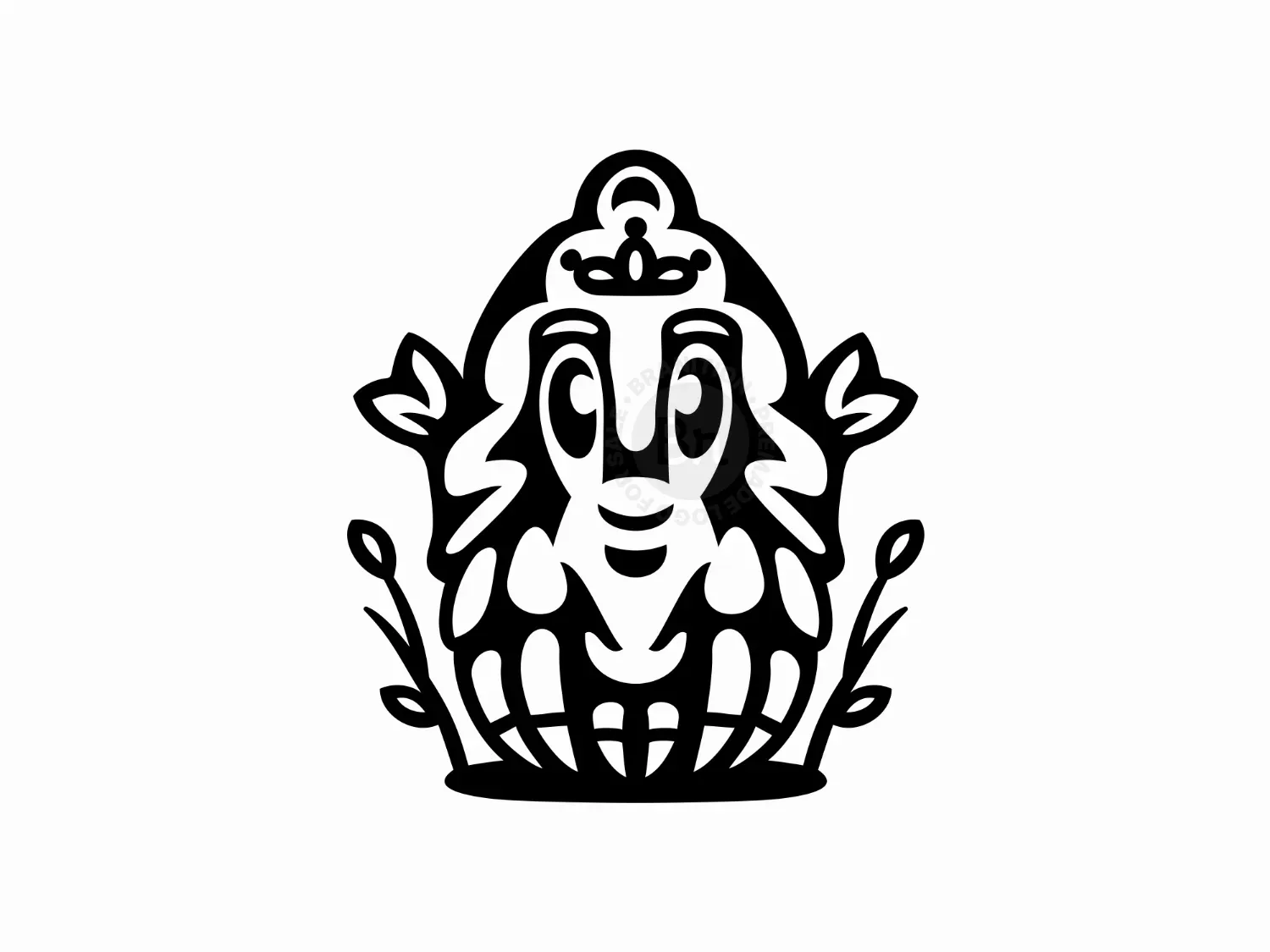 King Hermit Crab Leaf Logo