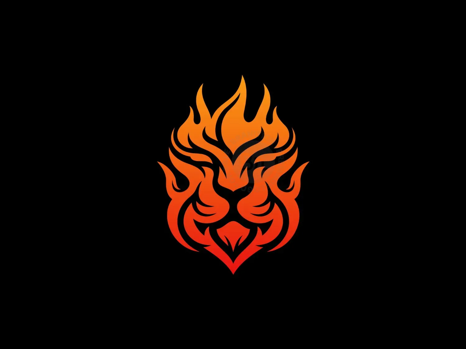 Lion Fire Logo