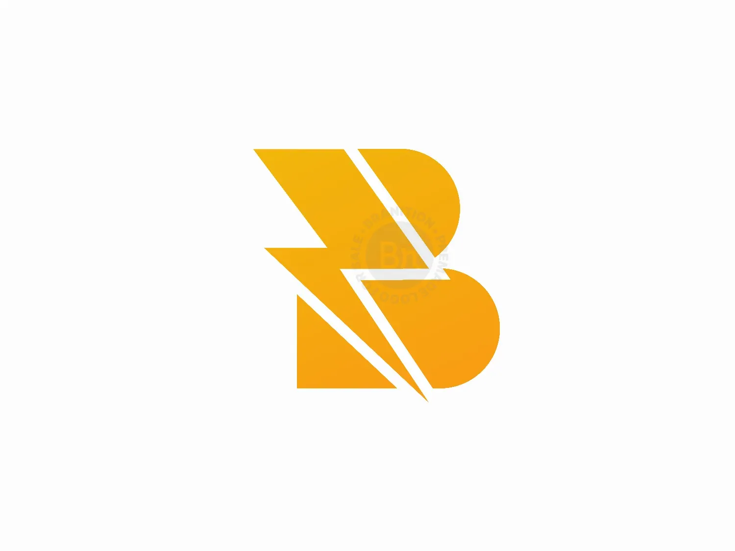 Abstract Modern Letter B Bolt Logo Design