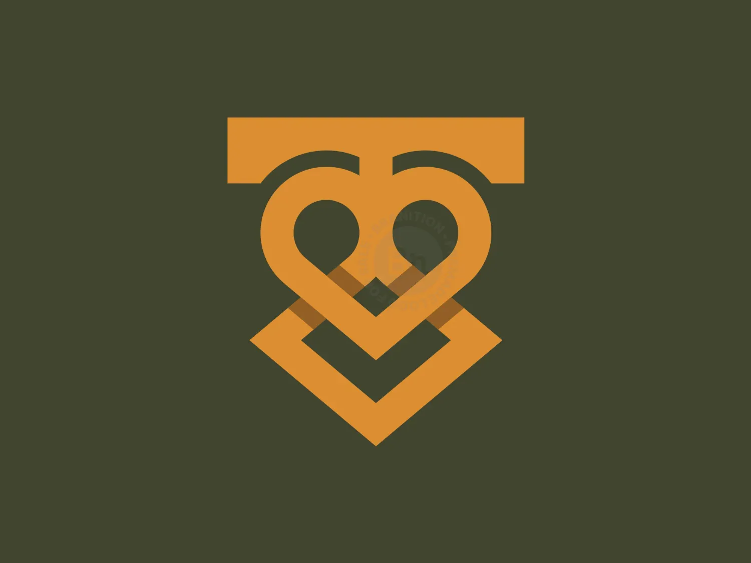 Elegant T Love Letter Logo