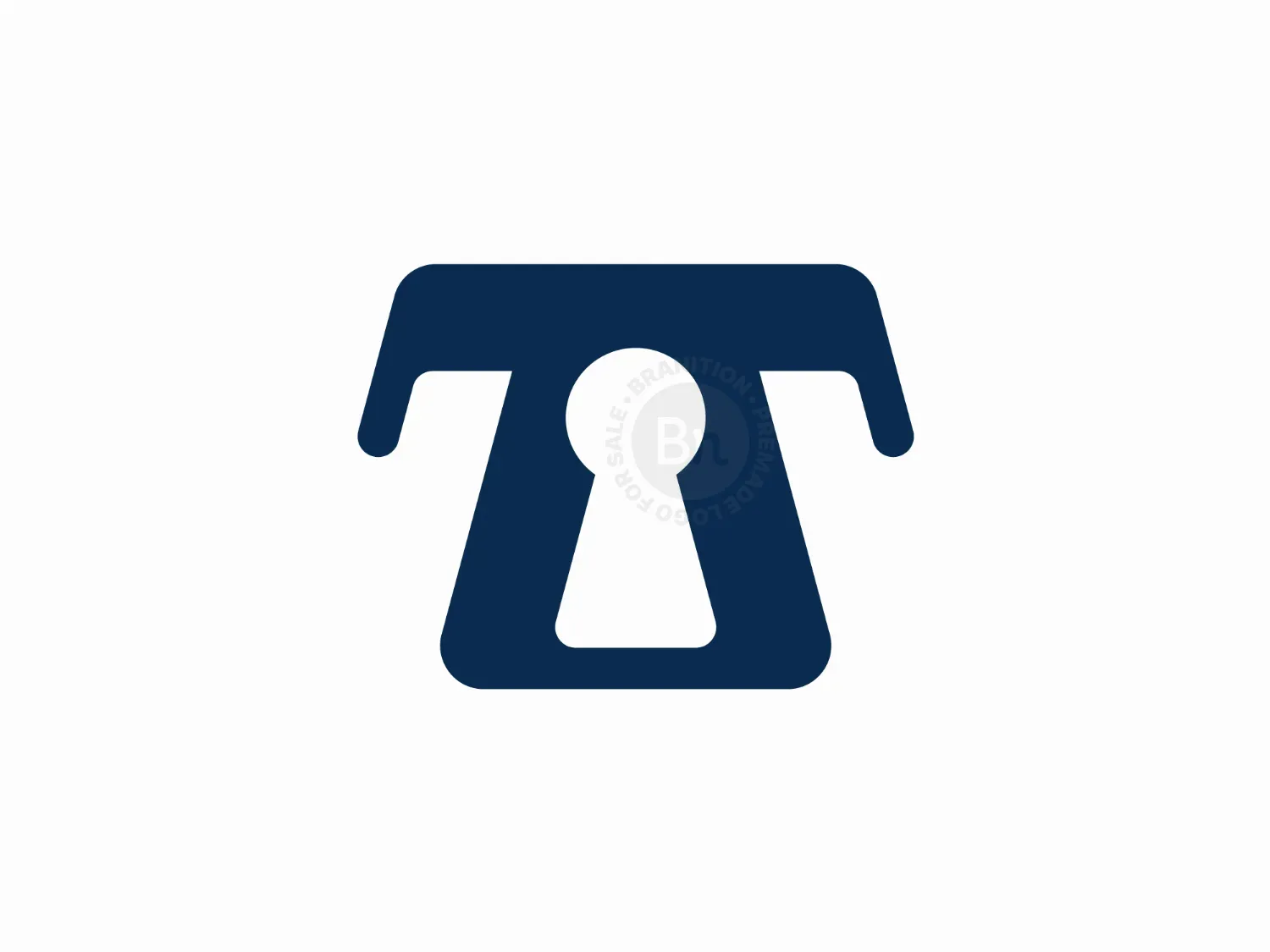 Minimalist Letter T Keyhole Logo