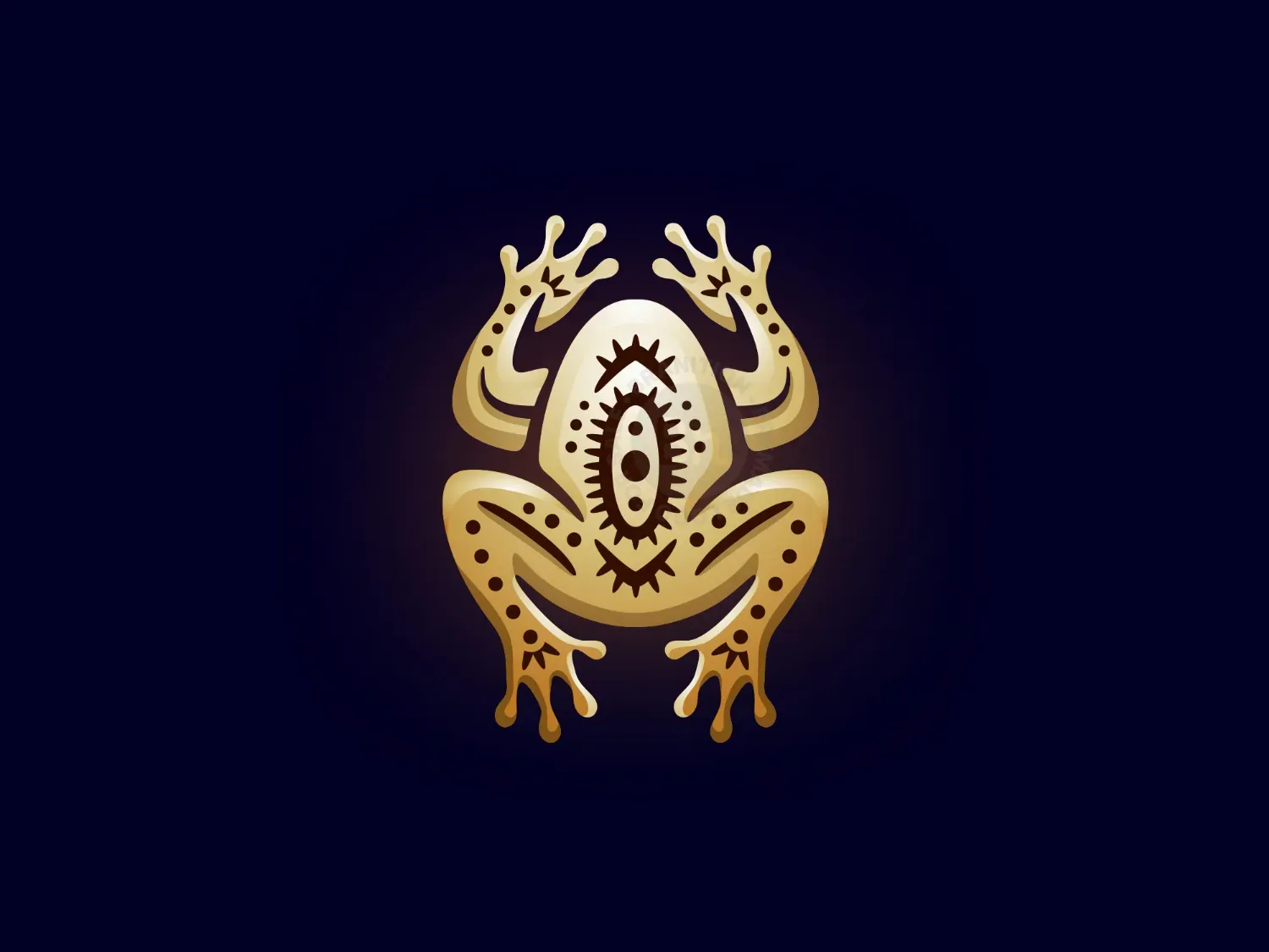 Golden Tribe Frog Logo