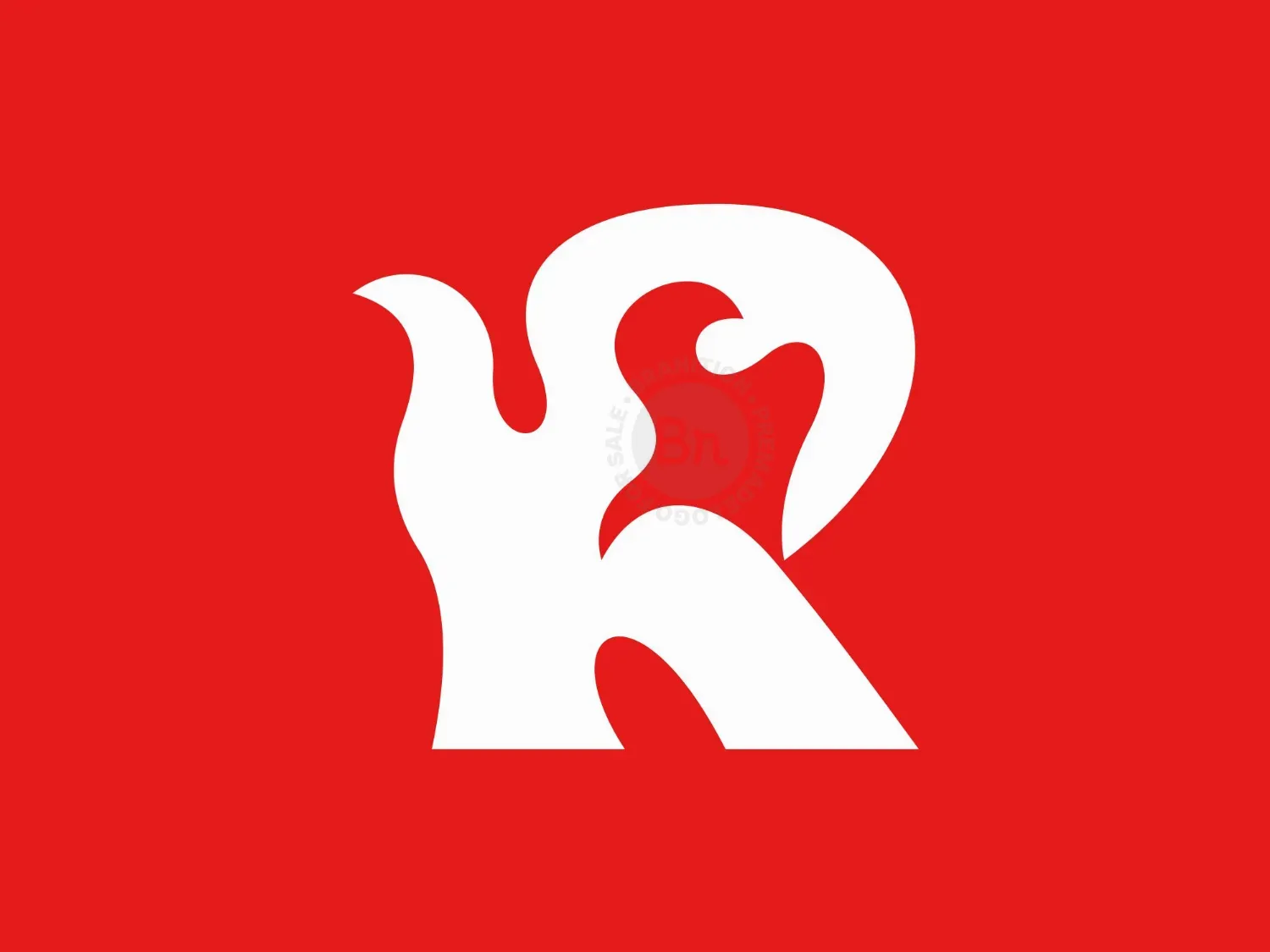 Letter R Flame Logo