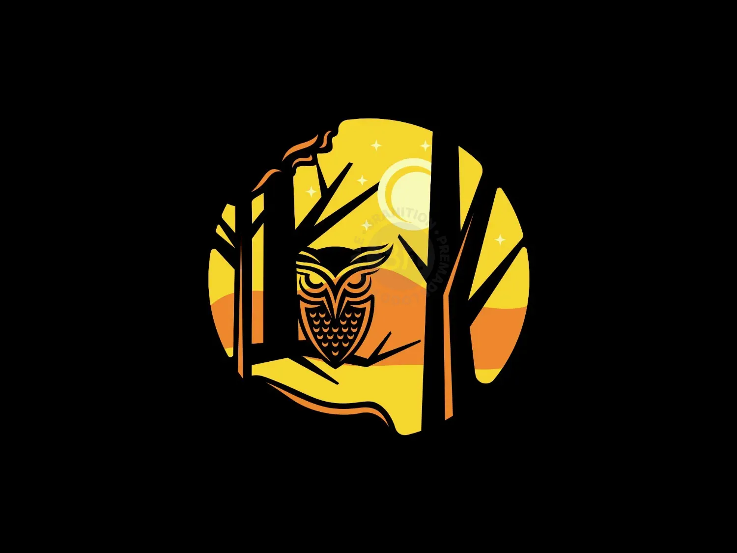 Bird Owl Night Logo