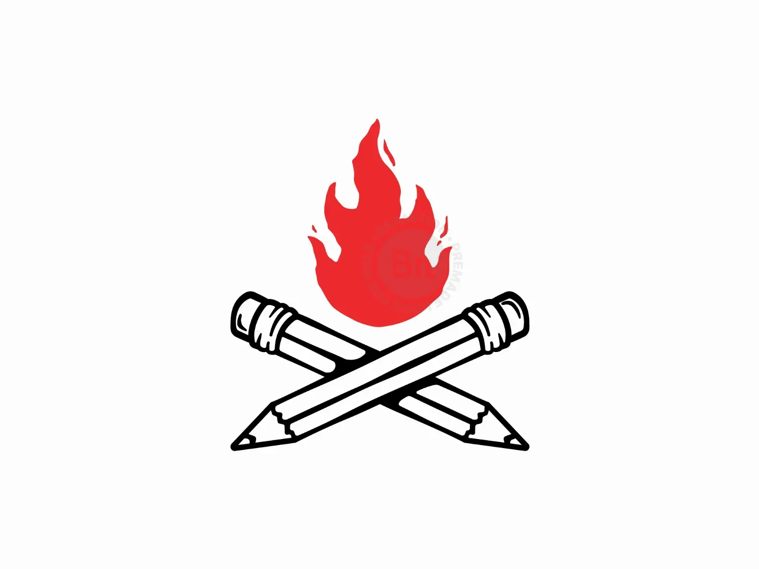 Fire Pencil Logo