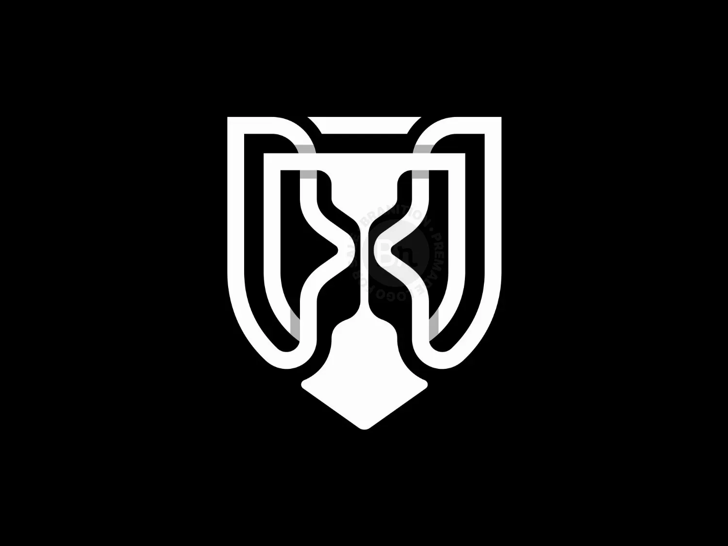 Hourglasses Shield Logo