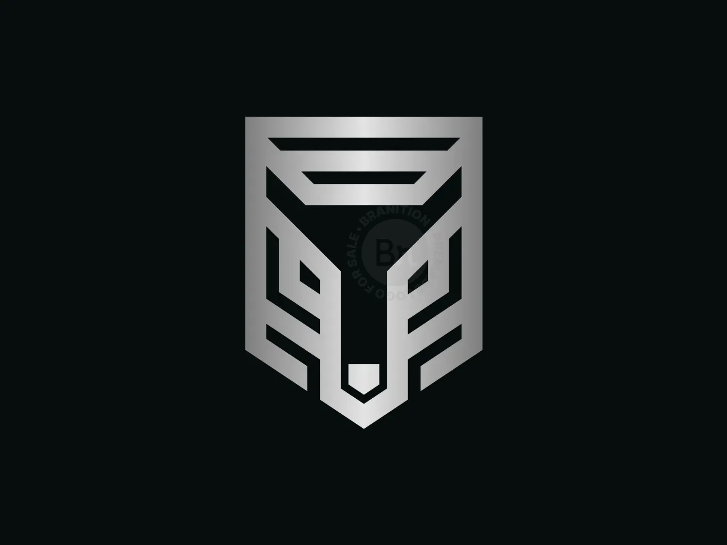 Wolf Shield Geometric Logo