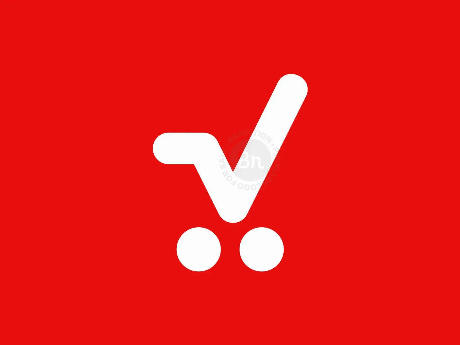 Letter V Check Trolley Logo