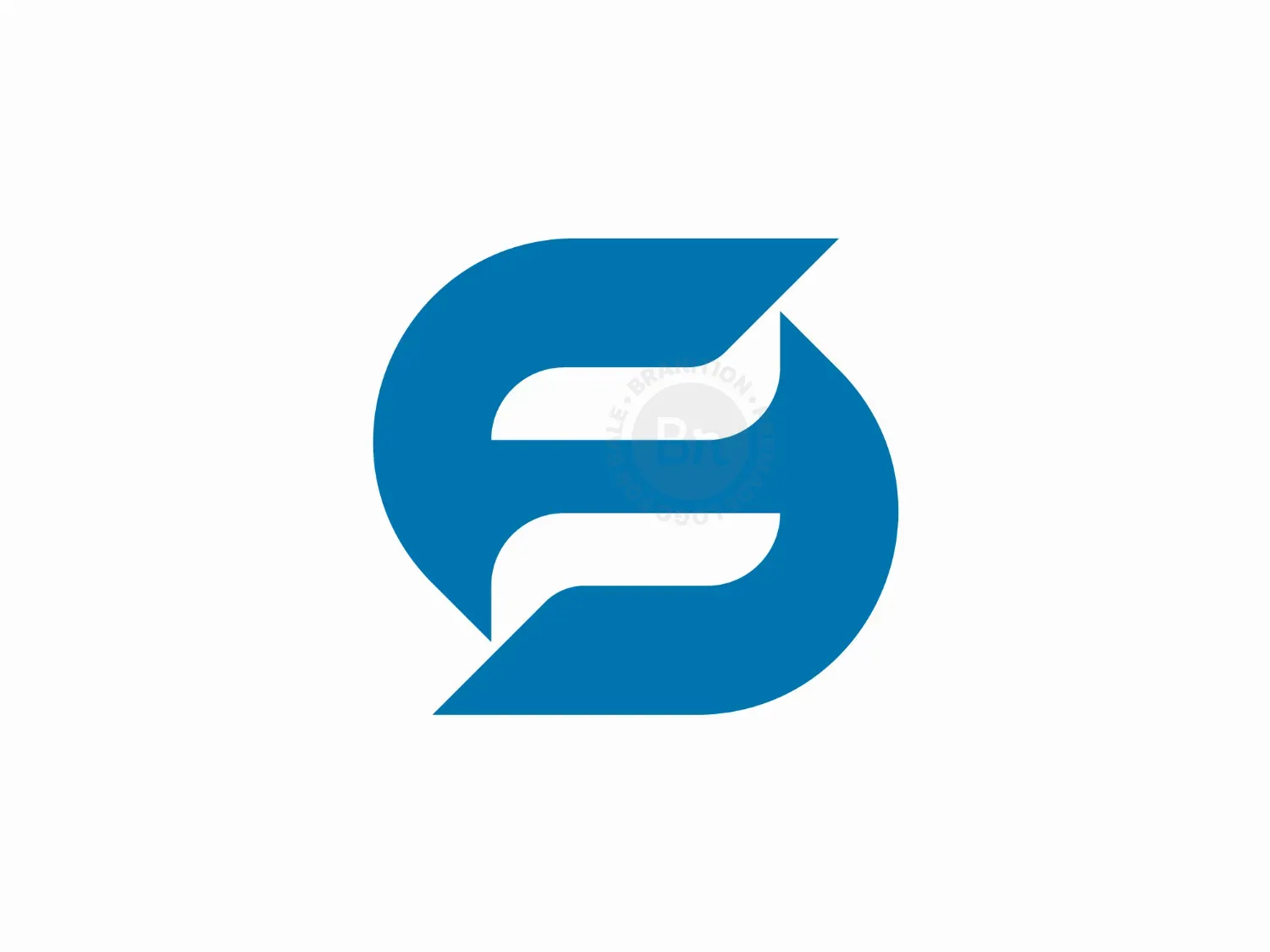 Ambigram Blue Letter FS Logo