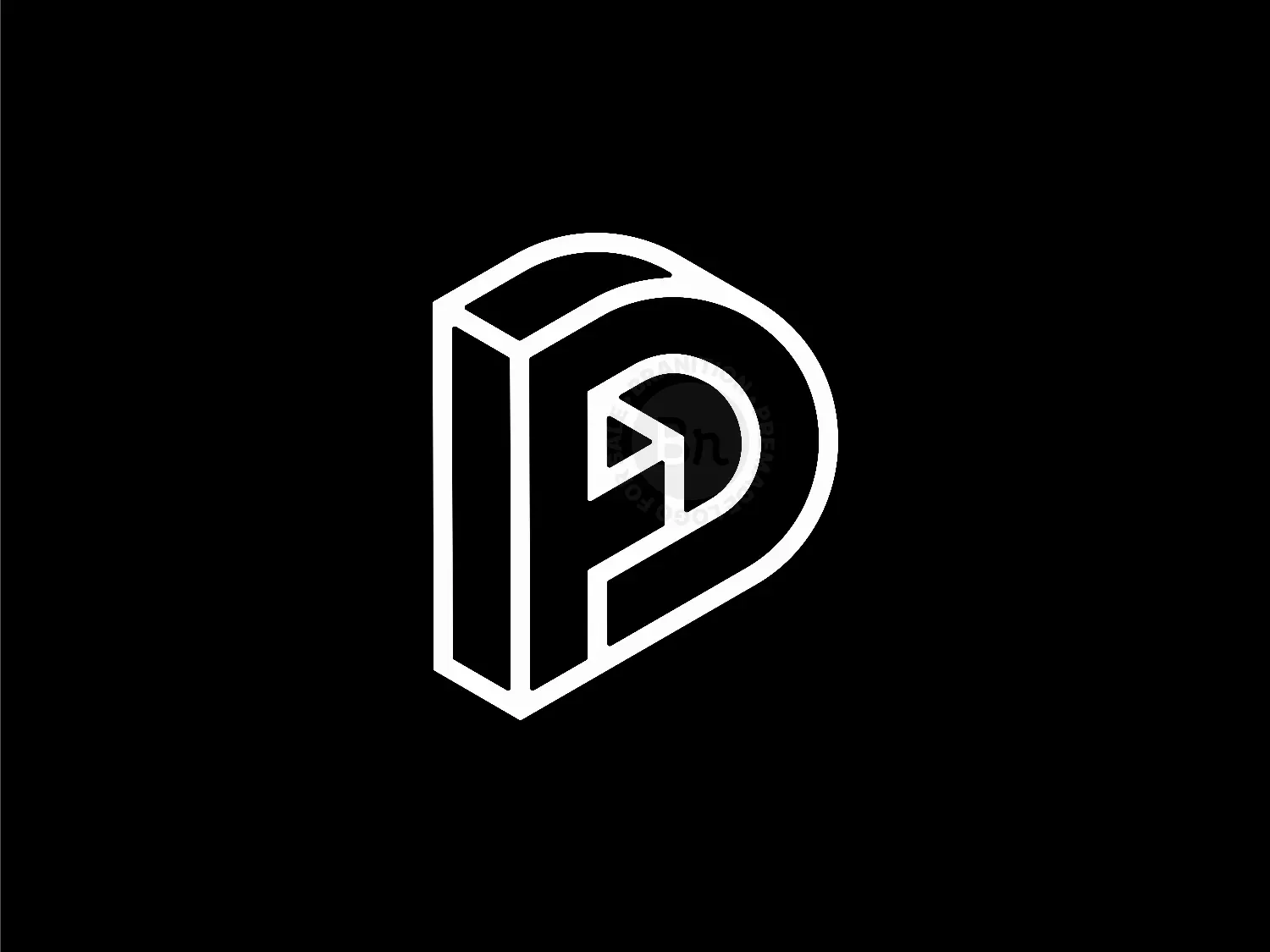 Letter DF Initial FD Isometric Logo