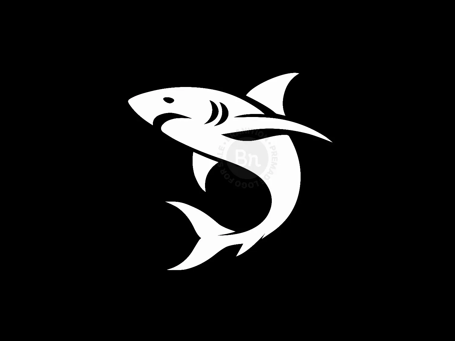 Modern And Elegant White Shark Logo