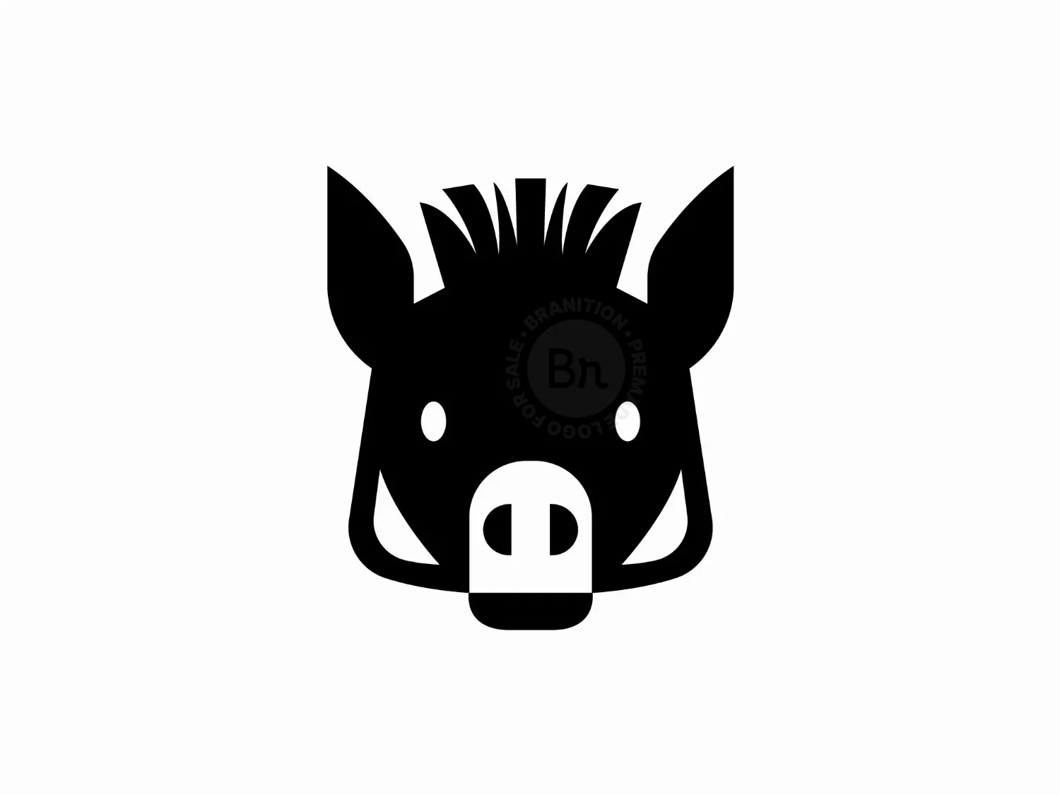 Cute Boar Head Logo