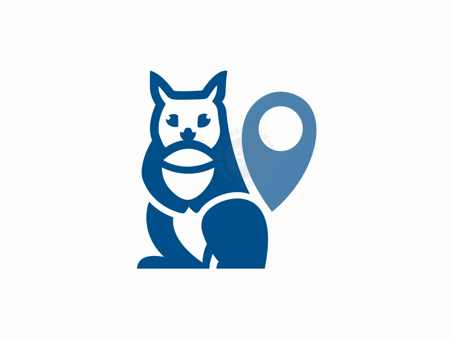 Squirrel Pin Location Logo