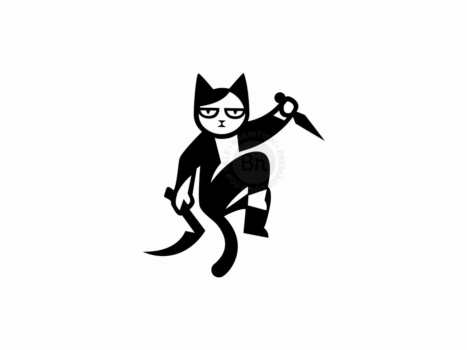 Boring Ninja Cat Logo