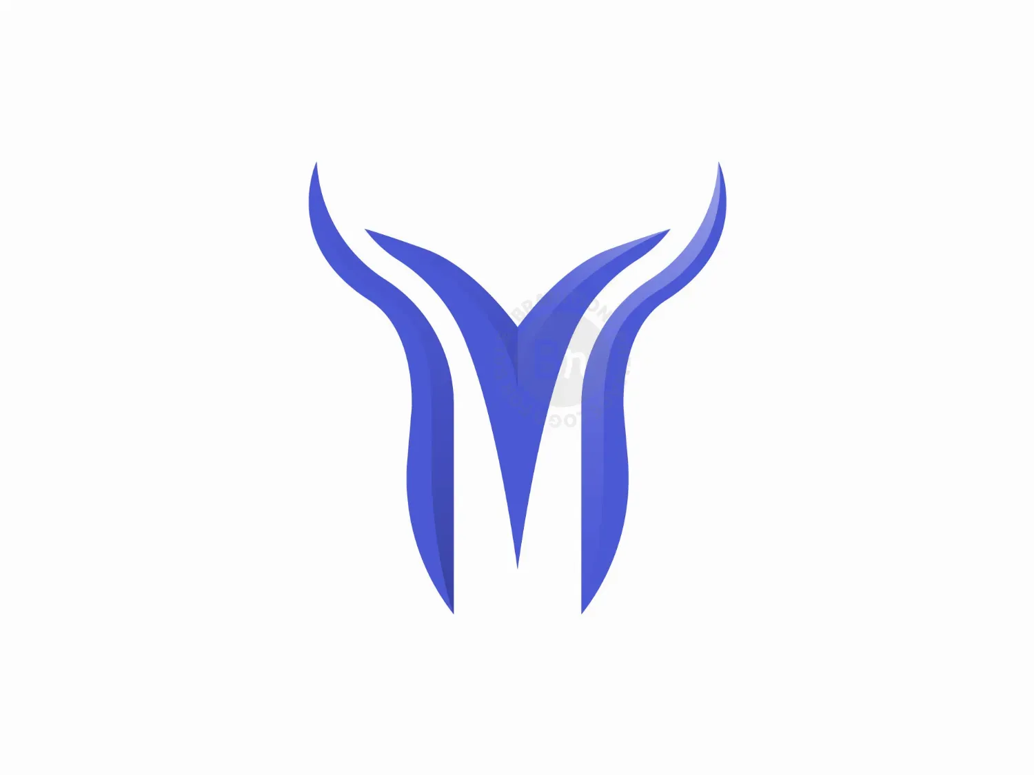 Stylish M Horns Logo