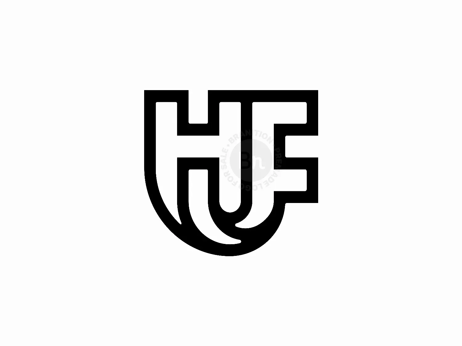 Letter HF Initial FH Logo