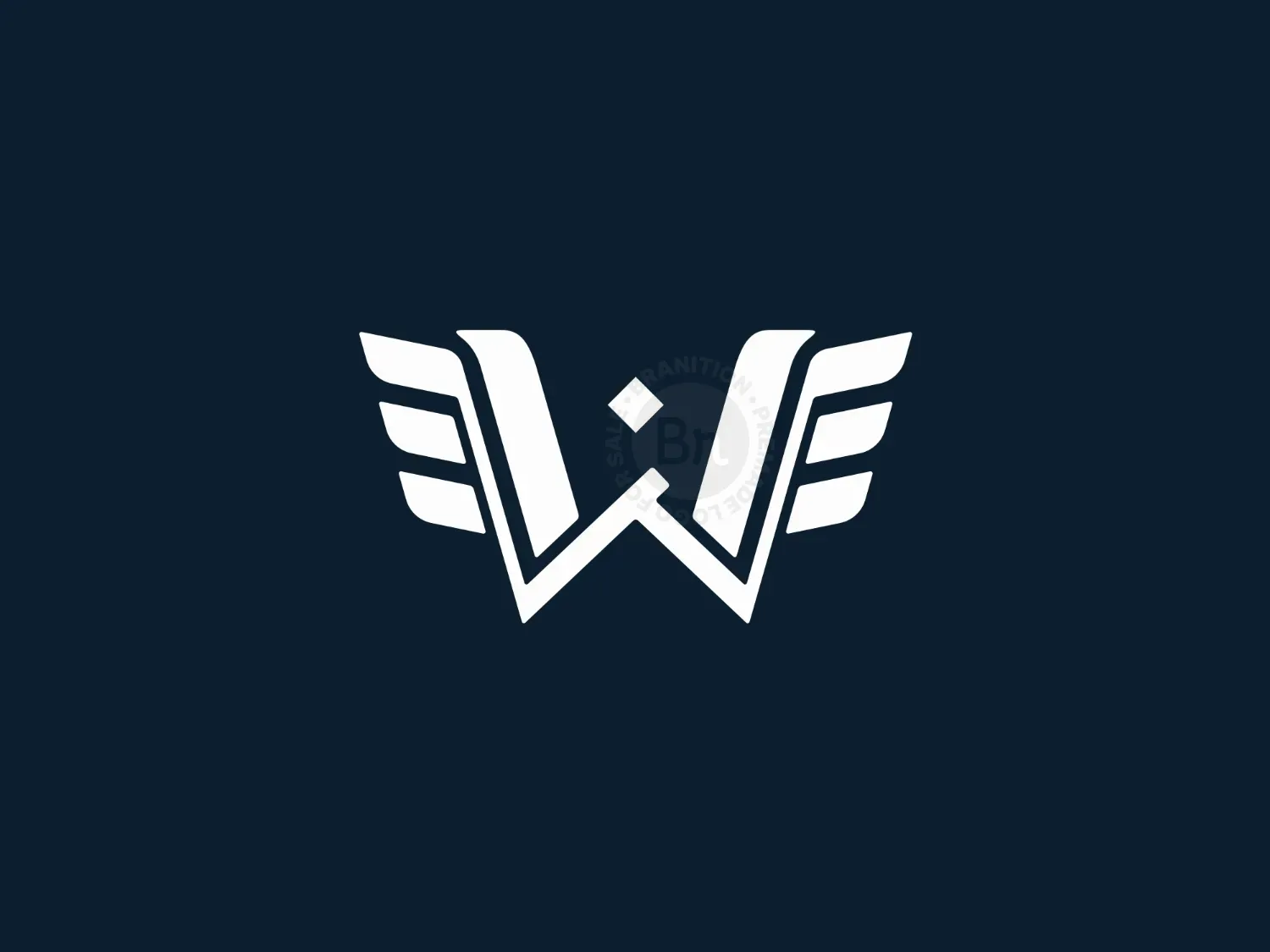 Letter W Wings Logo