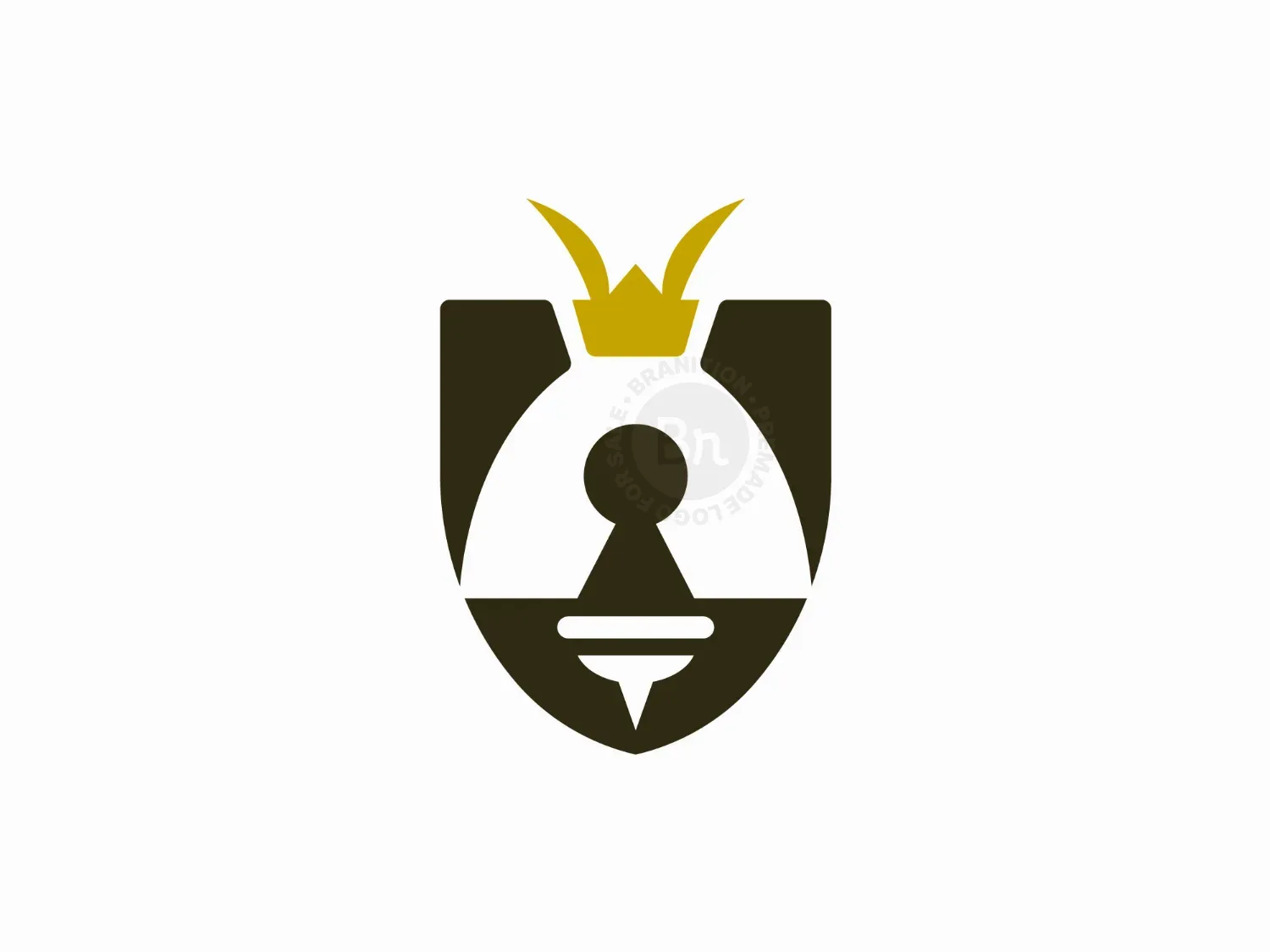 Premium Keyhole Bee Security Logo