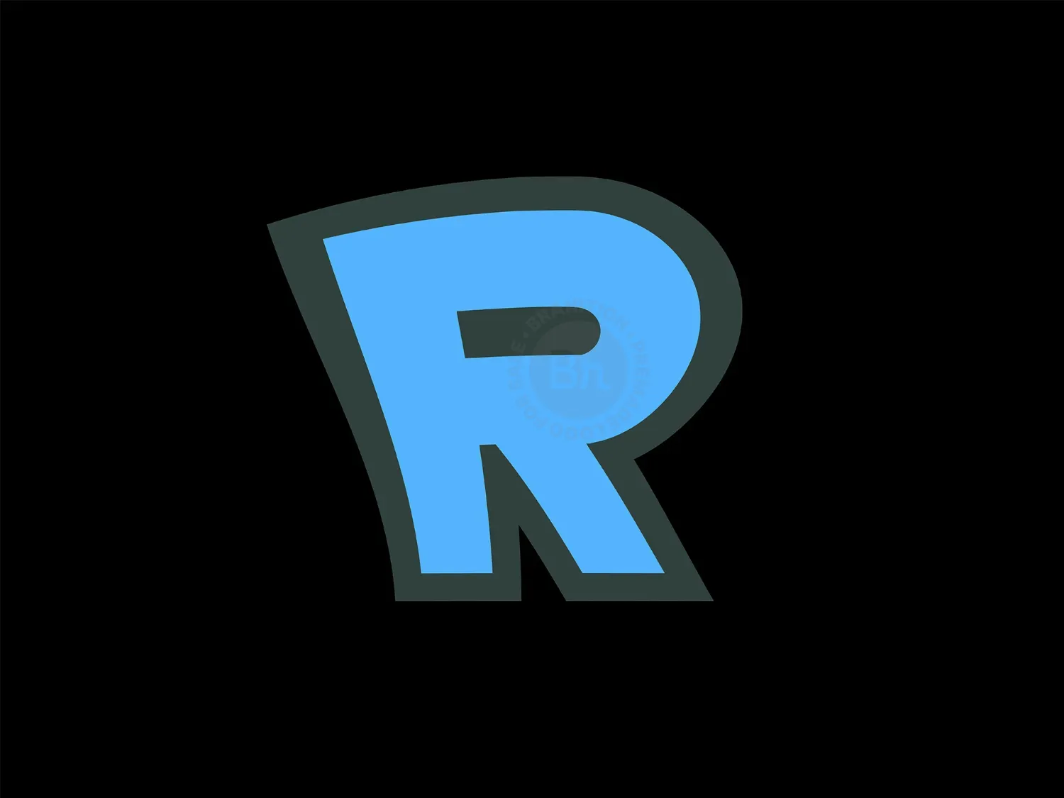 letter r modern logo logo 42