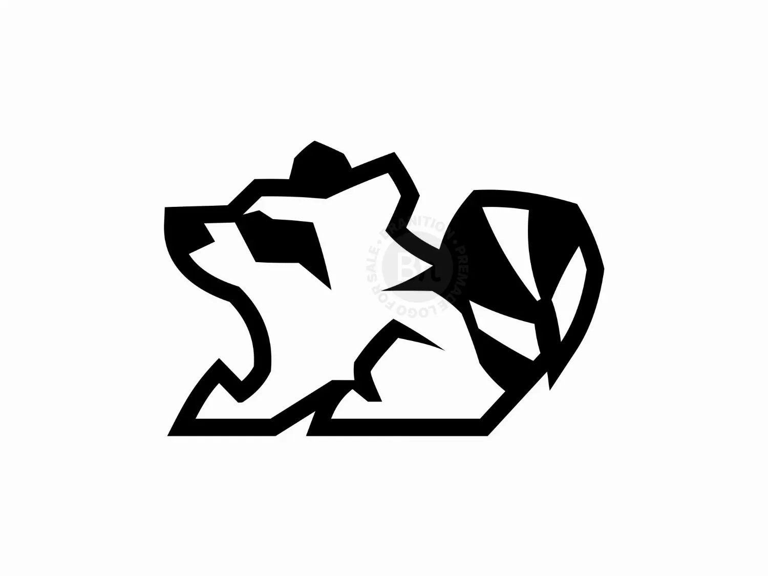 Raccoon Geometric Simple Logo
