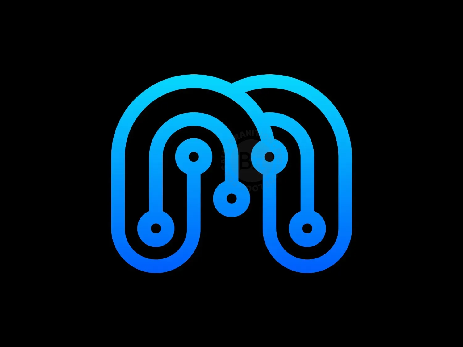Letter M Tech Logo