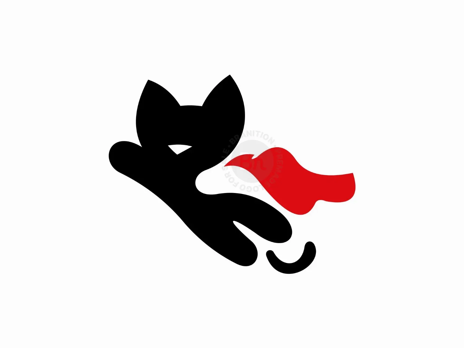 Cat Fly Superhero Logo