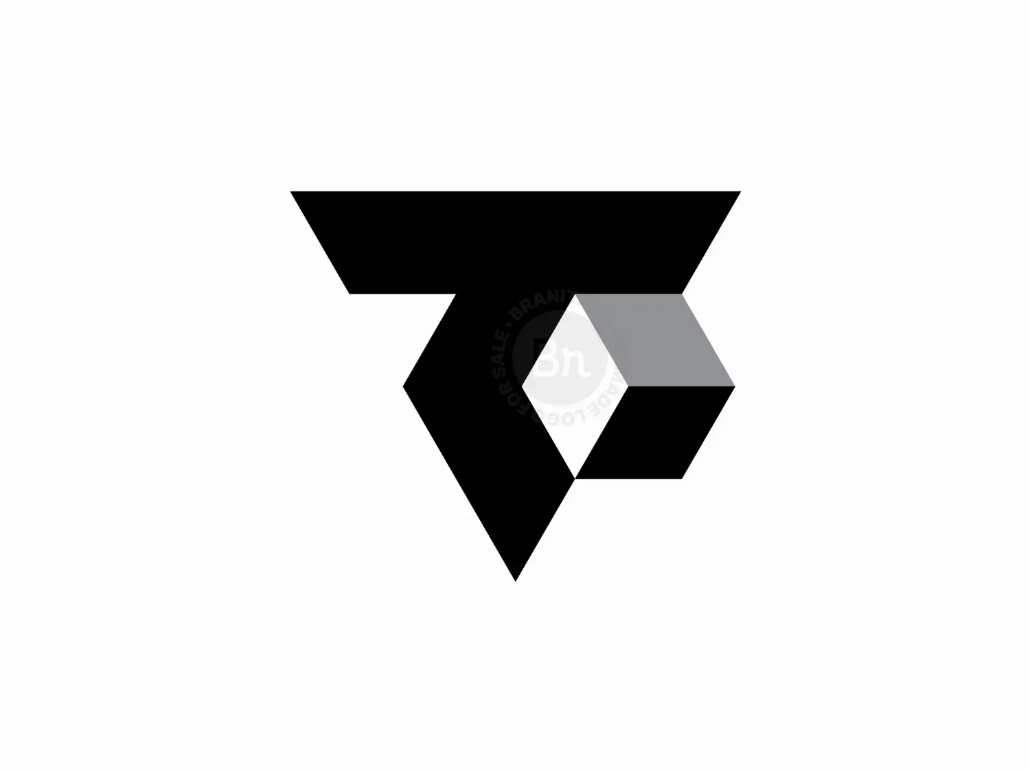 Letter T Cube Logo