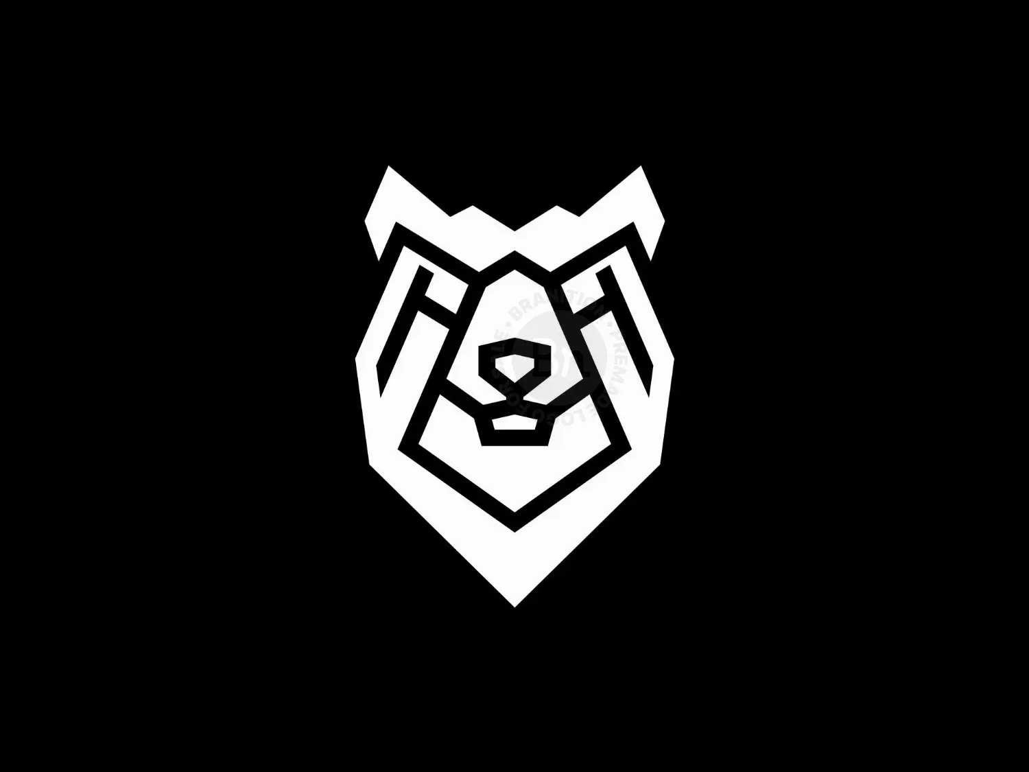 Bear Geometric Modern Logo