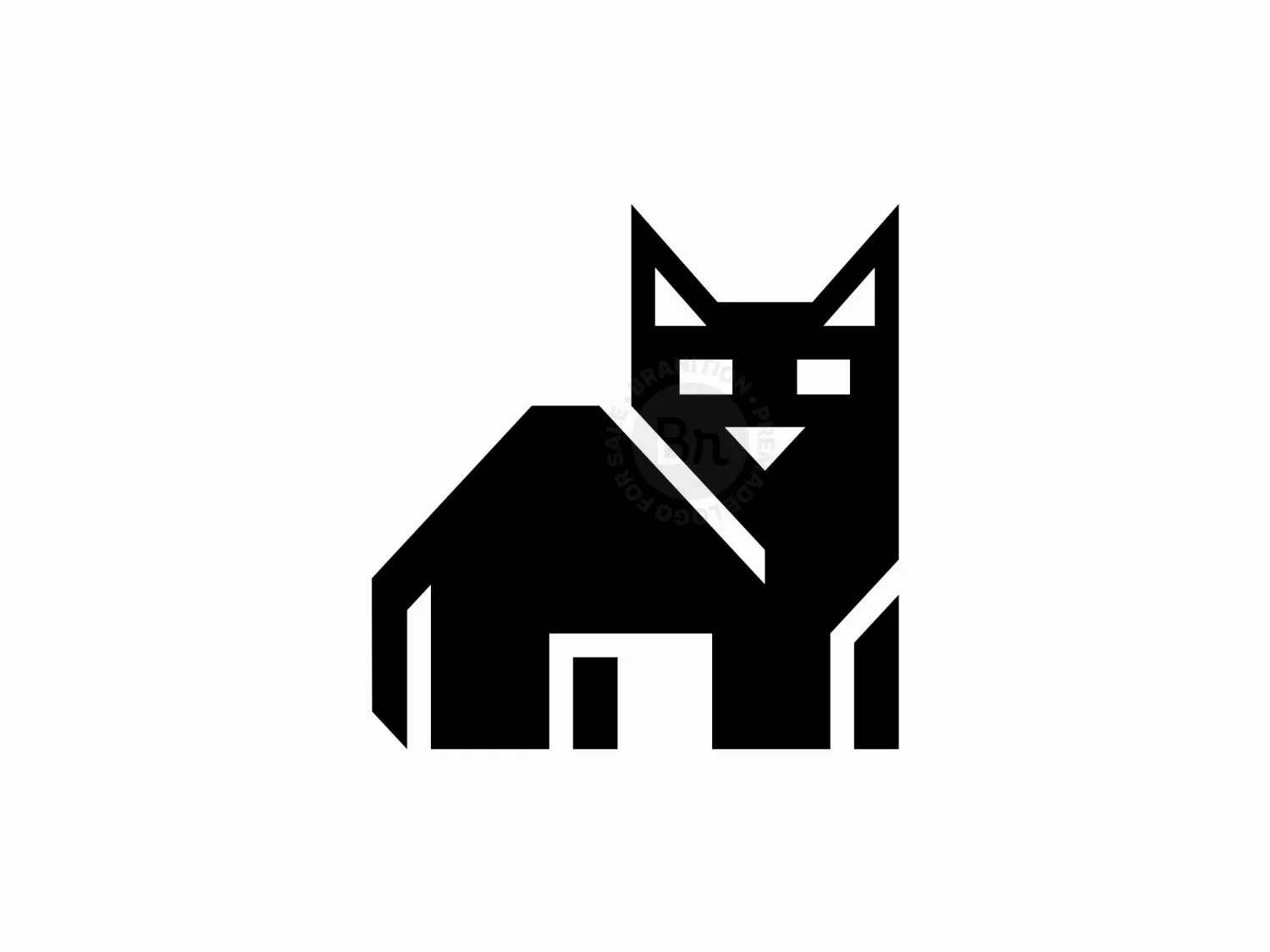 Cat Geometric Modern Logo