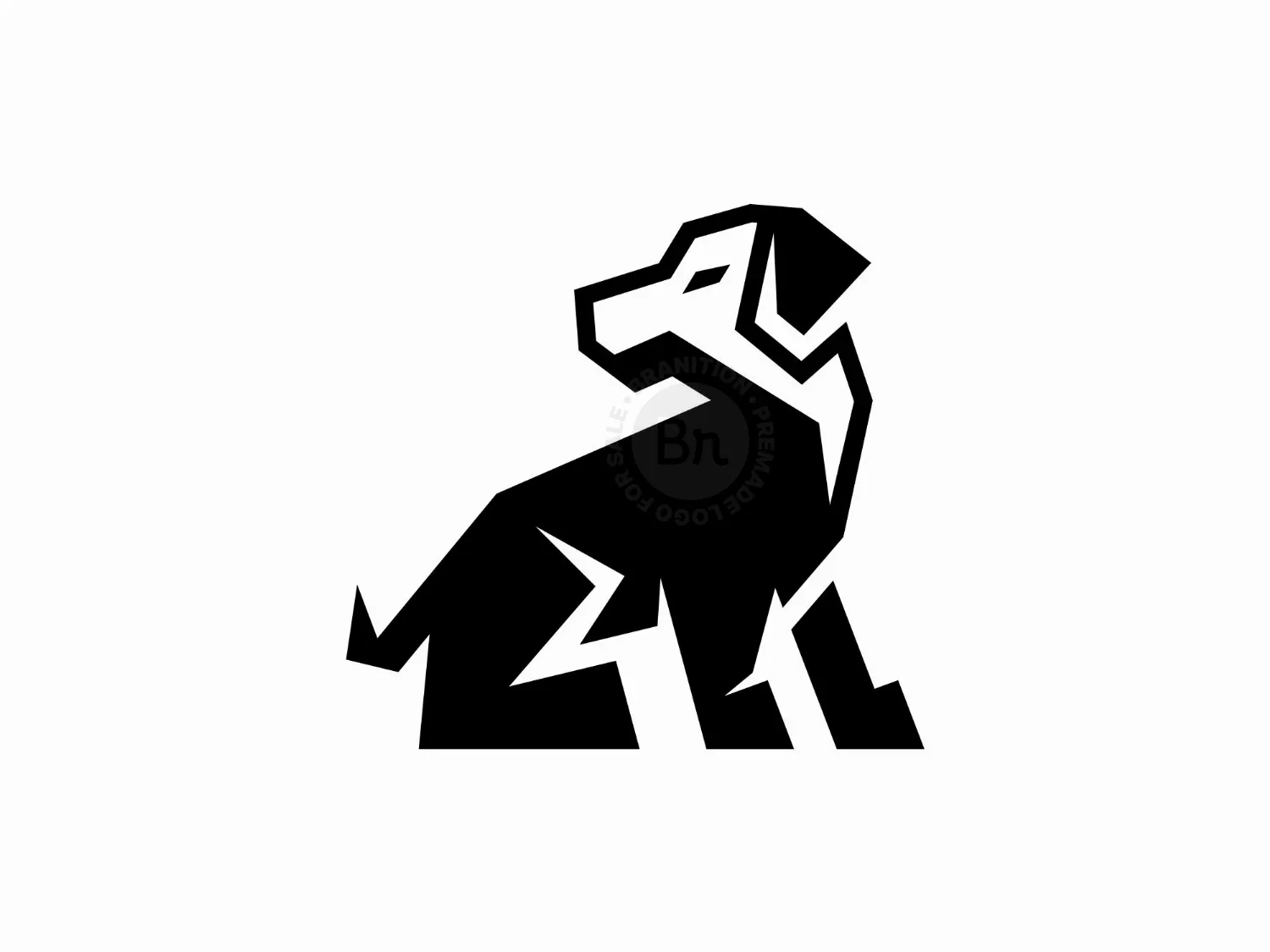 Dog Geometric Modern Logo