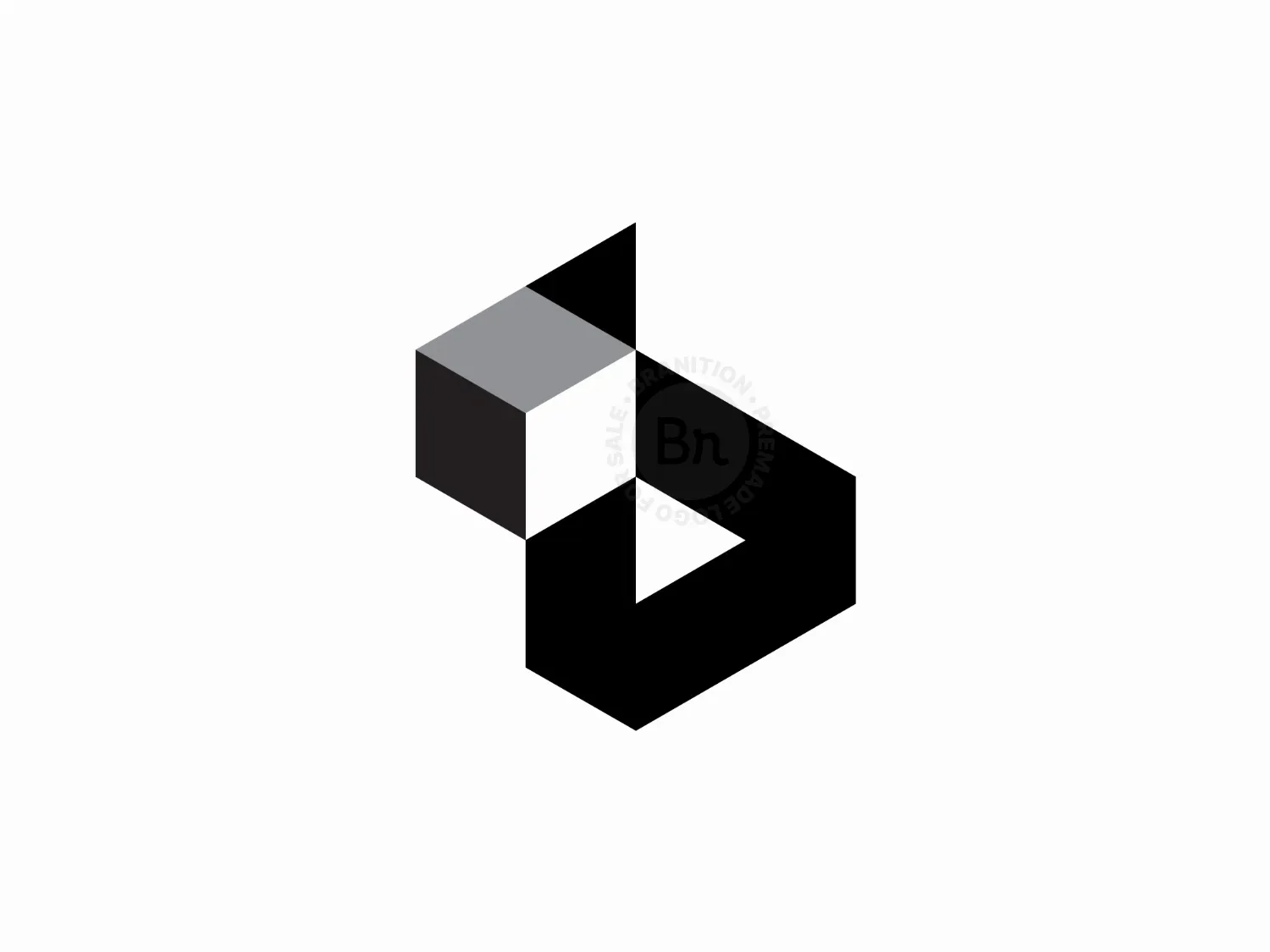 Letter B Cube Logo