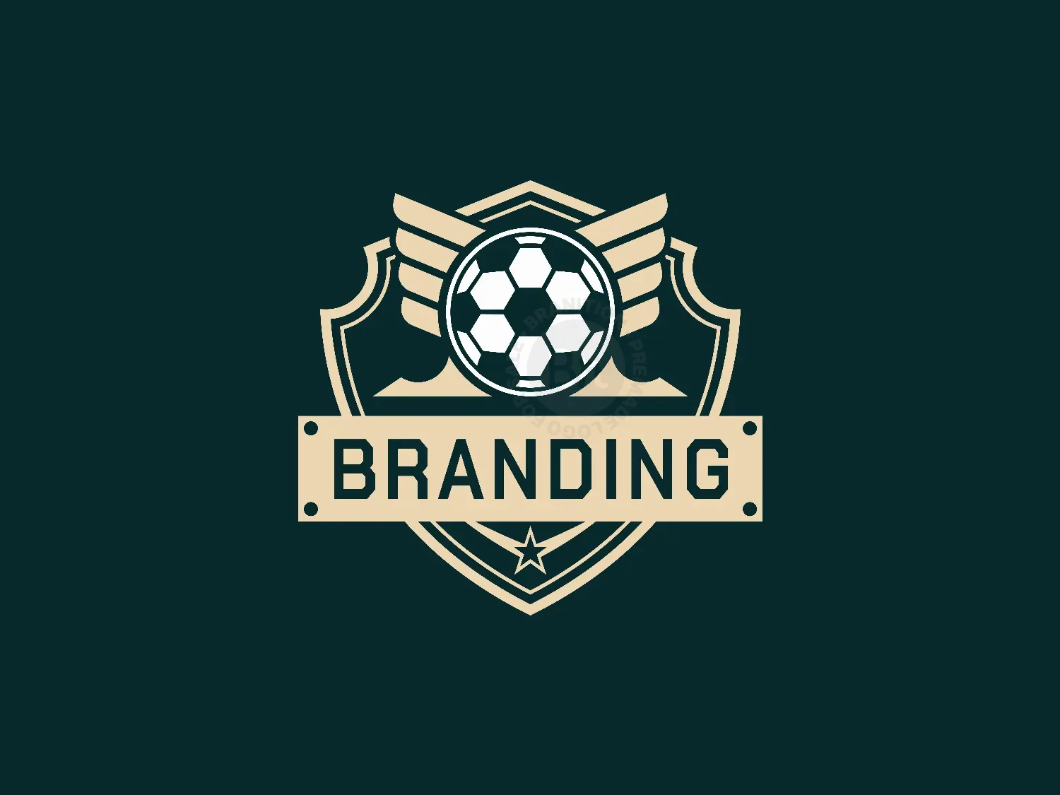 Winged Ball Football Logo