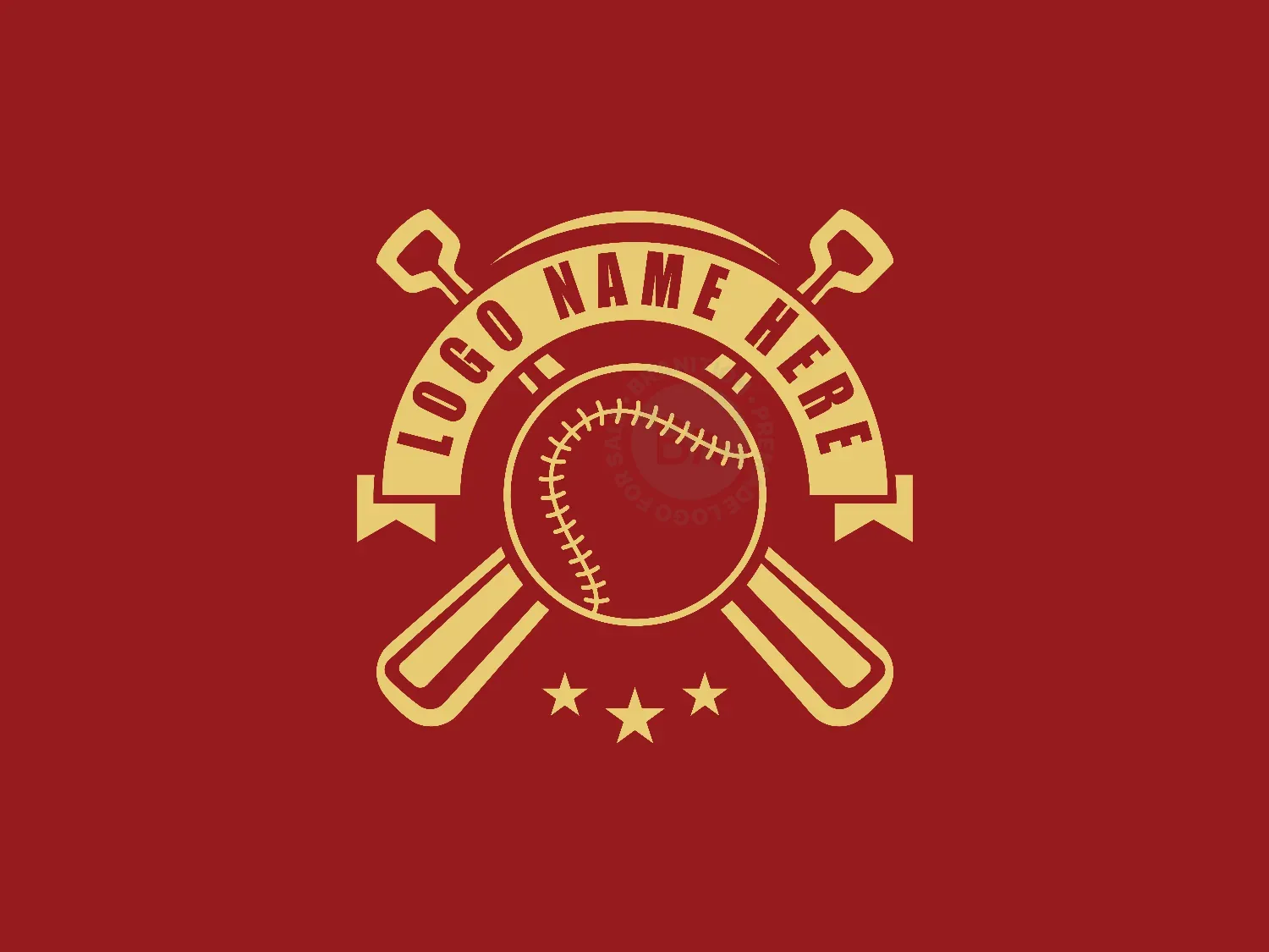Baseball Emblem Logo Design
