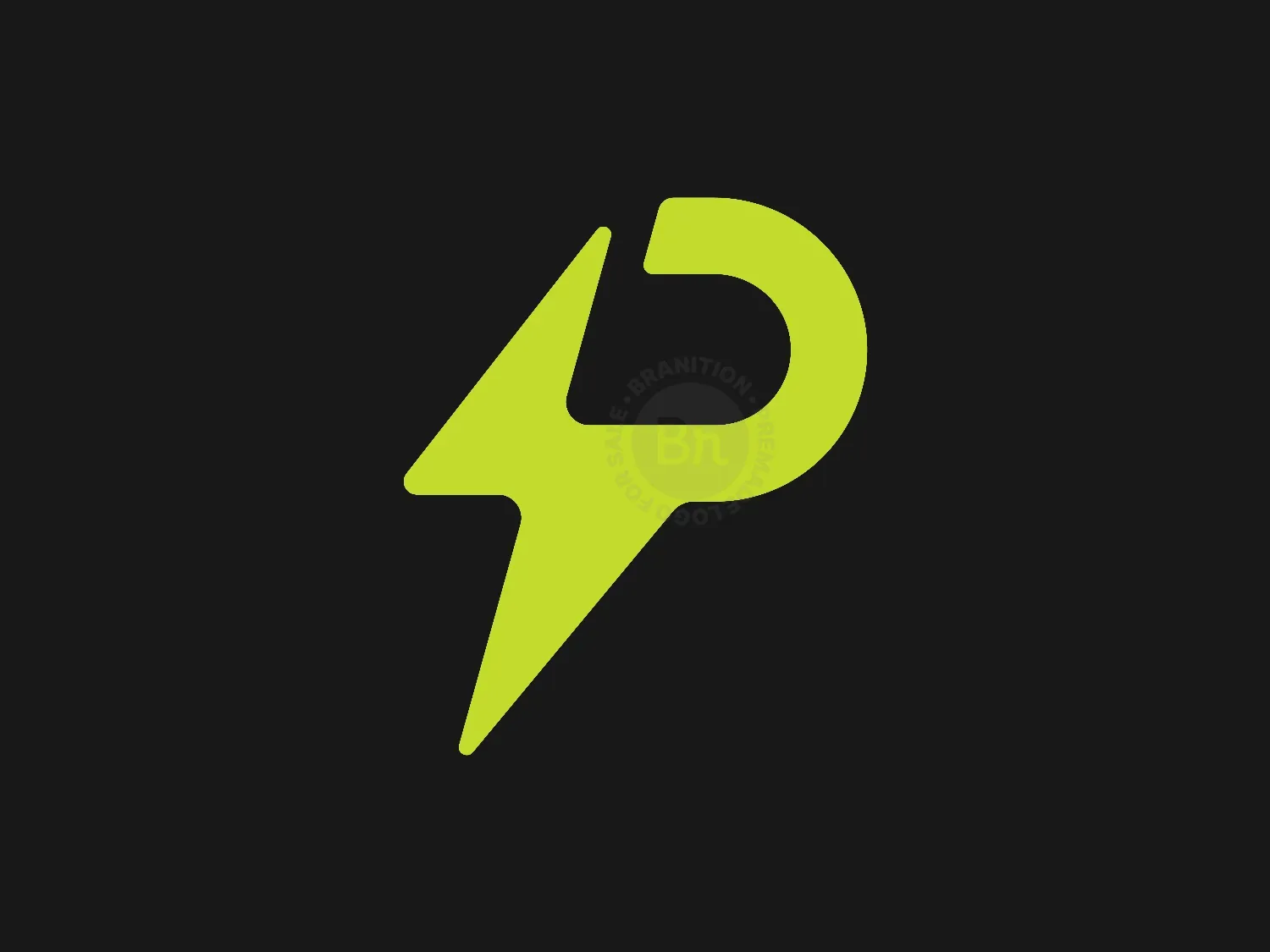 Dynamic P Formed By Lightning Bolt Logo